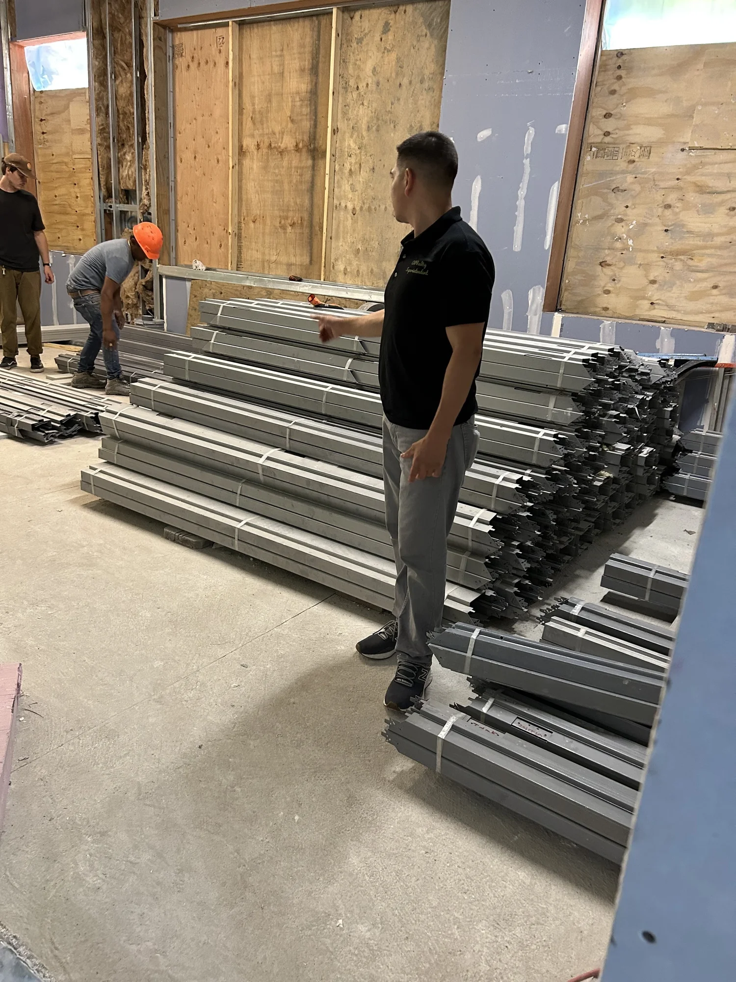 Hollow metal frames delivered to site