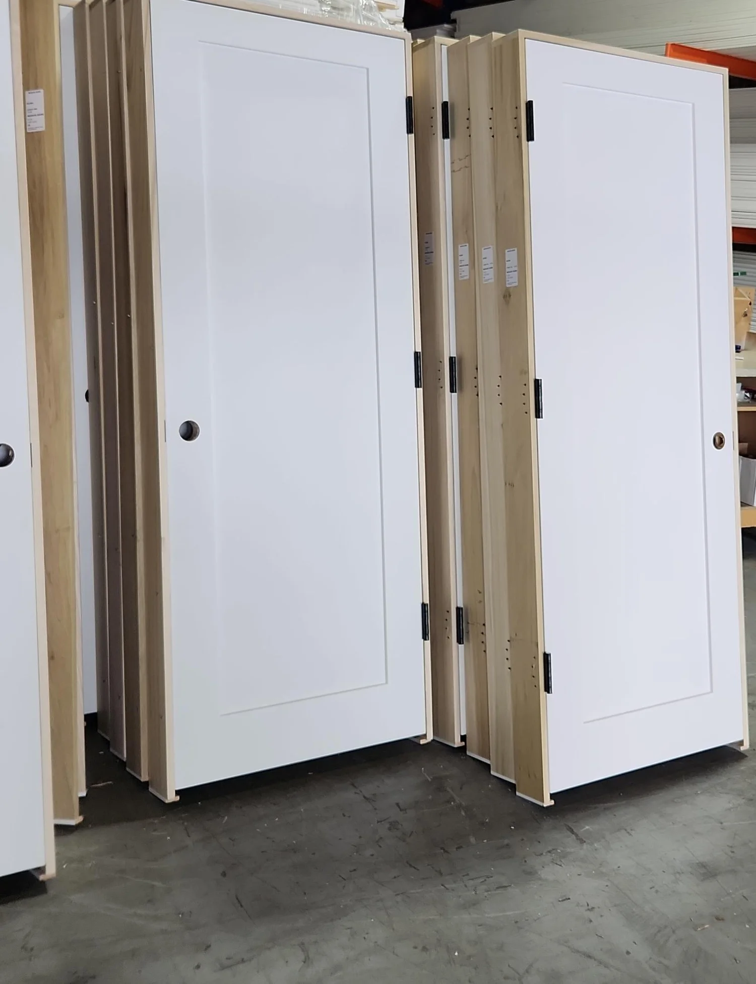 Unit entry doors ready for installation