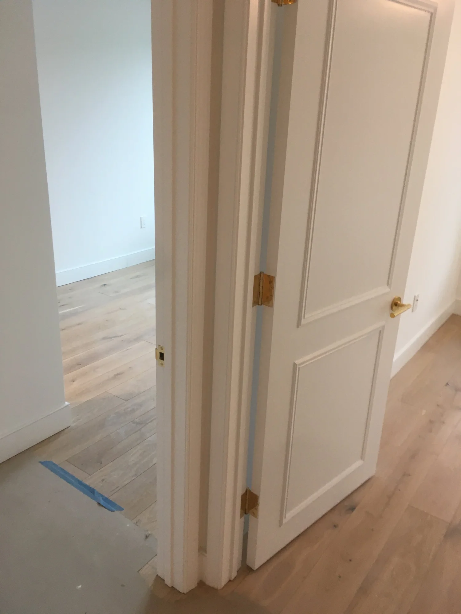 Finished residence door and frame