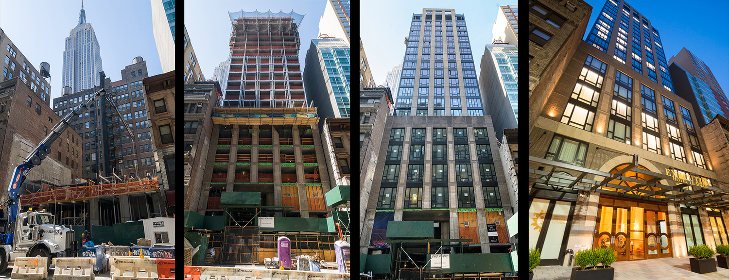 Le Soleil Hotel from construction through completion